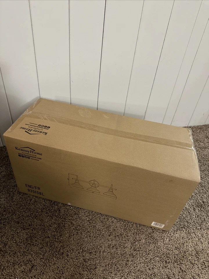 KENROY HOME DALE 3 LUCES NEGRO TOCADOR BAÑO LUZ 93515BL NUEVO Foto 3 de 4