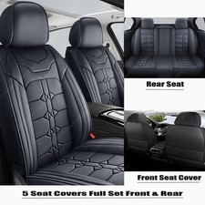 Front Rear 5-seat Covers Full Set Seat Cushion For Chevrolet Malibu Black