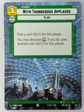 Star Wars Unlimited - x3 With Thunderous Applause Hyperspace 393