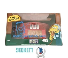 MATT GROENING Signed Moe’s Tavern Phone The Simpsons BECKETT LOA