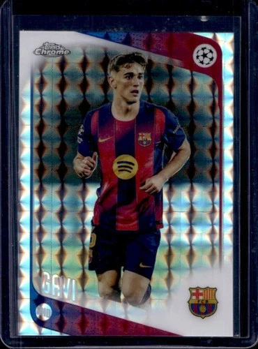 2025-26 Topps Chrome UEFA Gavi Geometric Refractor #132 Barcelona