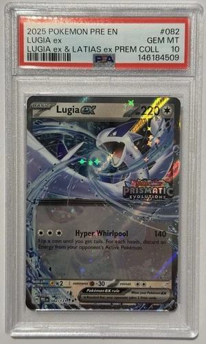 PSA 10 Lugia ex 082/131 Prismatic Evolutions Stamped Premium Coll Promo
