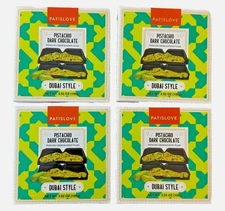 4 Packs Trader Joe's Patislove Pistachio Dark Chocolate Dubai Style 3.52 Oz Each