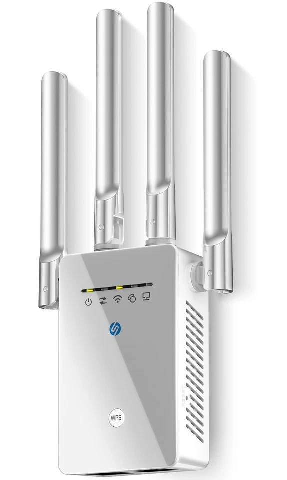 2026 Best WiFi Extender Signal Booster - 6X Faster Internet White Matte - Image 1 of 4