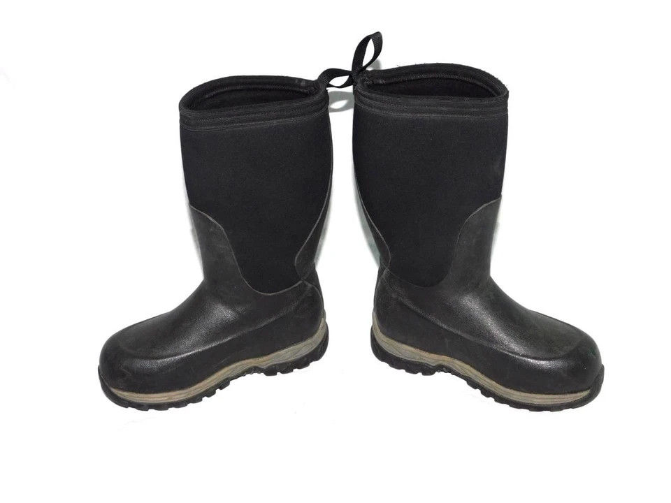 Botas Muck Niños Talla 12 Negras Nieve Lluvia Botas Impermeables Niños Niñas Media pantorrilla Foto 3 de 4