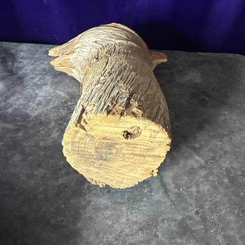 Vintage Folk Art Dale Hallett Wood Carving Signed Engraved Wood Wizard - Picture 6 of 7
