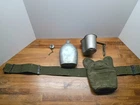 US Military WW2 Water Canteen Cup Canvas Pouch Belt WW1 1918 LF&C Ingersoll