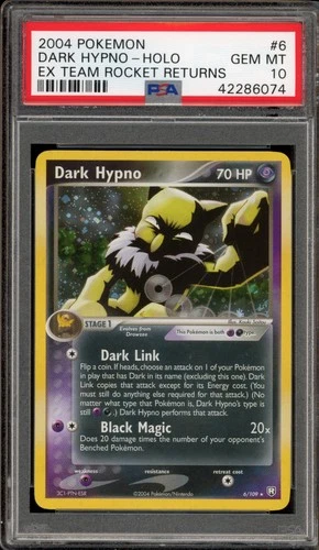 Pokemon Dark Hypno EX Team Rocket Returns Holo Rare #6 PSA 10 Gem Mint