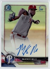 2018 McKenzie Mills Bowman Chrome Refractor Auto RC 210/499 #CPA-MMI (D253)