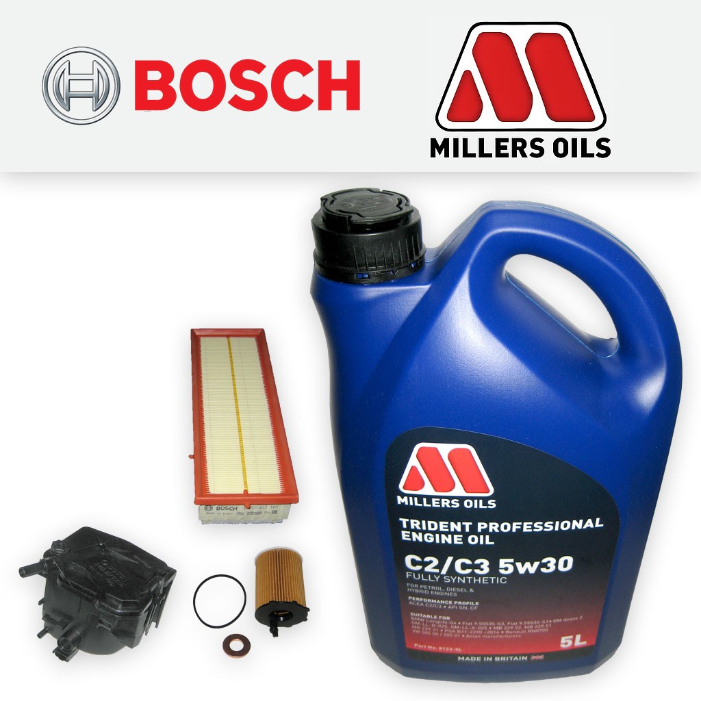 SERVICE KIT for CITROEN C3 1.6 HDI OIL AIR FUEL FILTERS +5L 5w30 OIL (2005-2008)