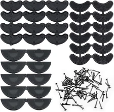 24 Pairs Shoe Repair Heel Plates Tips Taps Sole with 3 Sizes Black 
