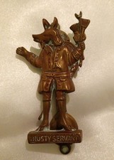 Vintage Trusty Servant door knocker, Victorian or Edwardian "hircocervus".