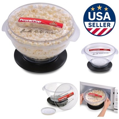 Quick & Easy Popcorn - 3 Quart PowerPop Microwave Popper, Dishwasher Safe, Black