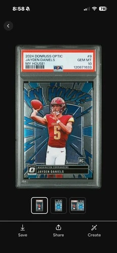 2024 Panini Donruss Optic - My House! Jayden Daniels #9 (RC) PSA 10 Gem Mint