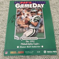 RON JAWORSKI PHILADELPHIA EAGLES GIANTS  SIGNED 1992 HONOR ROLL GAMEDAY COVER