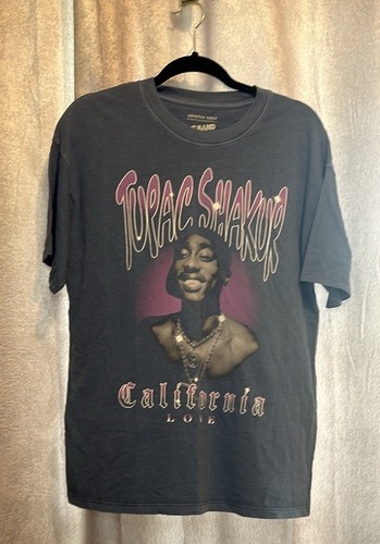 American Eagle Band Tee Adult XS/S Tupac Shamir California Love Music Women’s - Picture 2 of 6