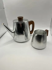 Vintage 1960s Sona Tea Kettle Pot And Creamer Great Condition