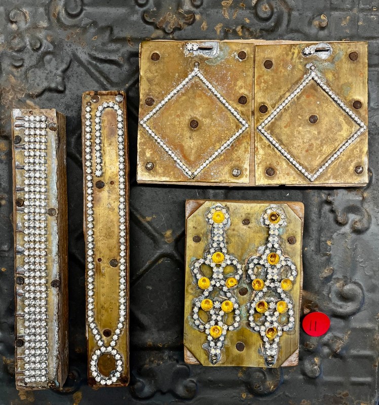 Vintage Decor, Rare One of a Kind Rhinestone Sample from Jewelry Warehouse lot11