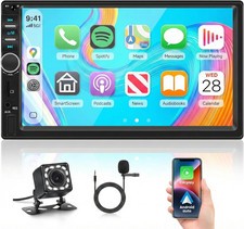 Double Din Carplay Car Stereo Android Auto, 7 Inch 2 Din HD Touchscreen Car Radi