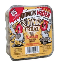 C&S Products Nutty Treat Assorted Species Beef Suet Wild Bird Food  (12-PACK)