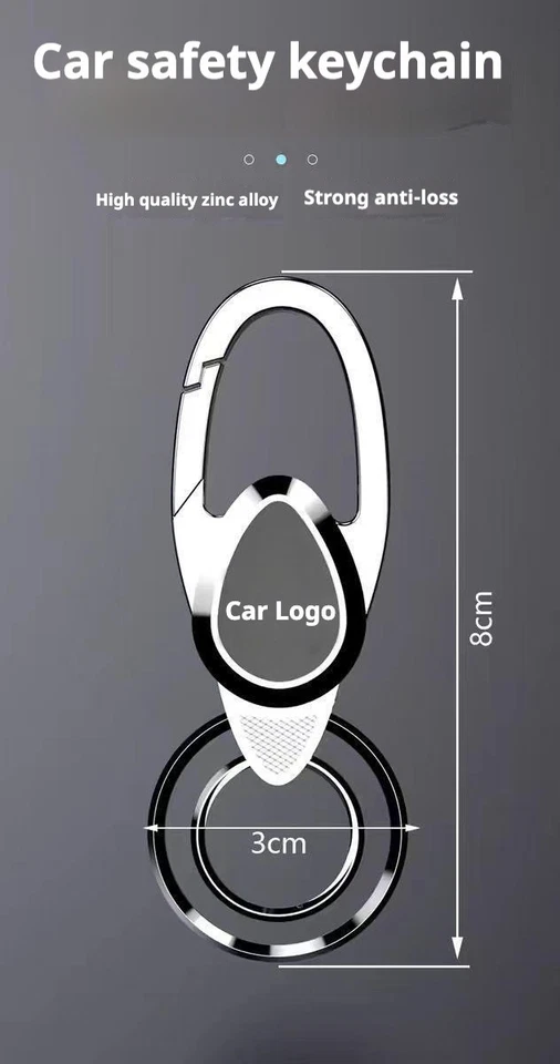 1 brand new premium metal keychain, car keychainkeychain, gun gray, Cadillac car Foto 2 de 4