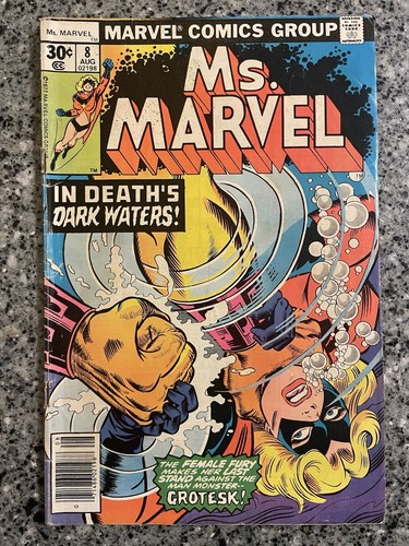 MS. MARVEL #8 VG- (Marvel 1979) Newsstand, Grotesk