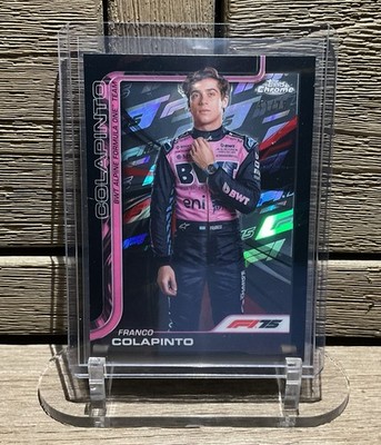 2025 Topps Chrome Formula 1 Franco Colapinto Black 75th Anniversary Portrait /75