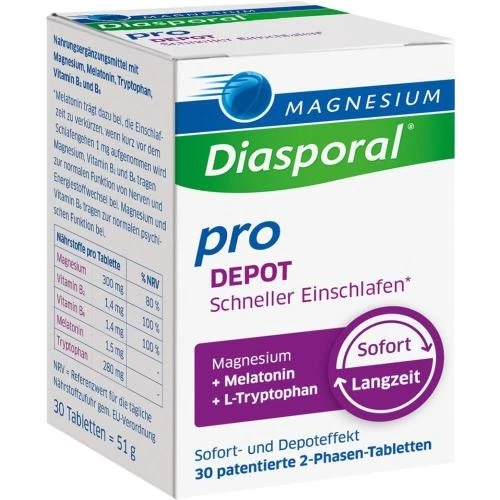 PROTINA PHARMAZEUTISCHE GMBH MAGNESIUM DIASPORAL pro DEPOT Schneller Einschlaf. 30 ST PZN 19552877