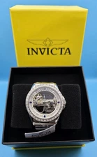 NEW Invicta Objet D Art Automatic Men's Watch w/Skeleton Dial 43mm Silver #0314