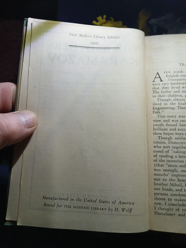Dostoyevsky - The Brothers Karamazov 1929 1st Modern (Rare) Foto 3 de 4