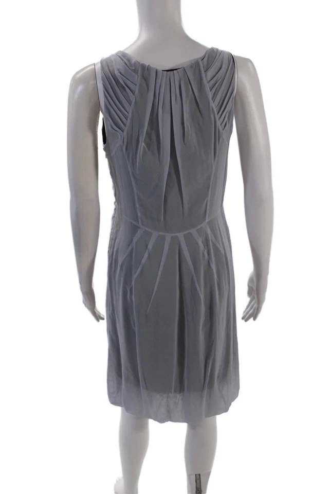 Vestido Richard Chai para mujer de algodón sin mangas con cremallera cuello redondo azul talla 8 Foto 3 de 4