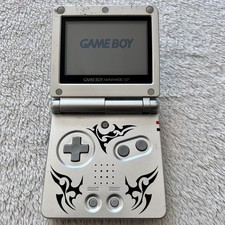 Nintendo Game Boy Advance SP Tribal Silver - Good Condition - Tested Working