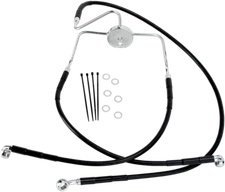 DRAG SPECIALTIES Brake Line - Front - Black - +8" 644410-8BLK 1741-2524