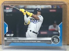 2021 TOPPS NOW #924 WANDER FRANCO RAYS Postseason Debut Blue Parallel 43/49
