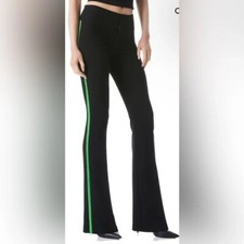 NWT Alice + Olivia - Olivia Bootcut Pants - Garden Black Green