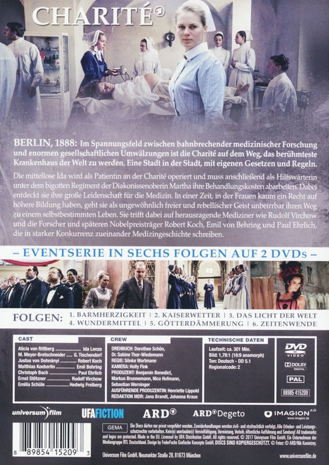 Charite - Staffel 1 (2017)[2 DVD's/Neu/OVP] Sönke Wortmann - Bild 3 von 3