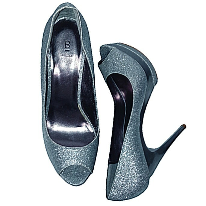 Bakers silver glitter platform pumps - image 6