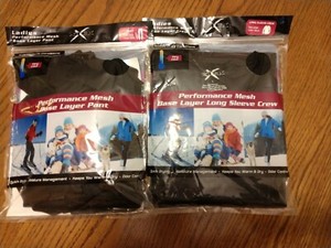 Ladies Xtek Performance Mesh Base Layer Pant and Long Sleeve Crew