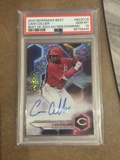 2023 Bowmans Best Cam Collier Mini Diamond Auto /25 PSA 10 GEM MINT Sh