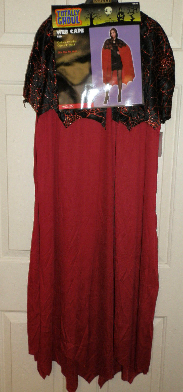 New Womens High order Red Black Spider Cape 46