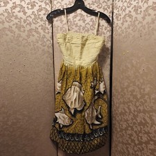 Anthropologie Vanessa Virginia Green Fish Dress Size 0