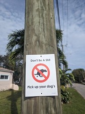 Funny Dog Poop Sign Lawn and Garden SET of 2