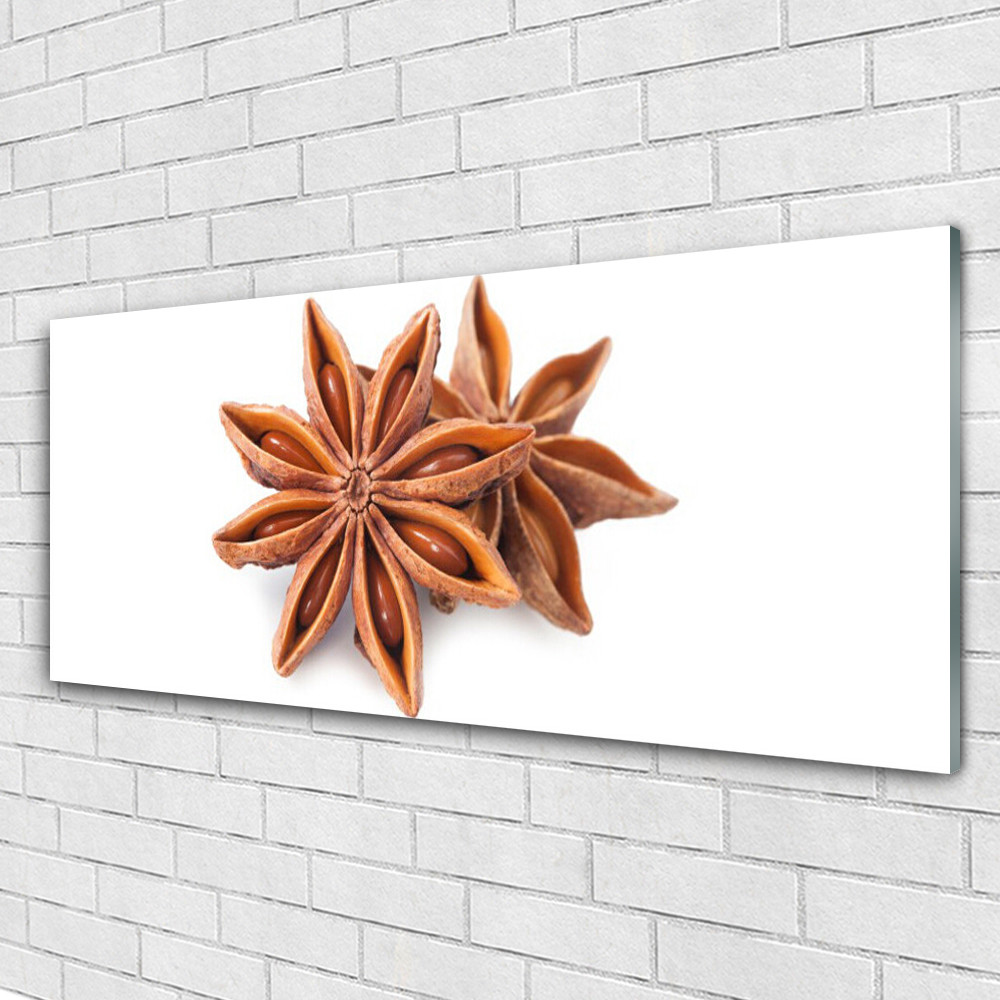 Tableau mural d'art Tulup Cannelle en verre trempé haut de gamme 125x50