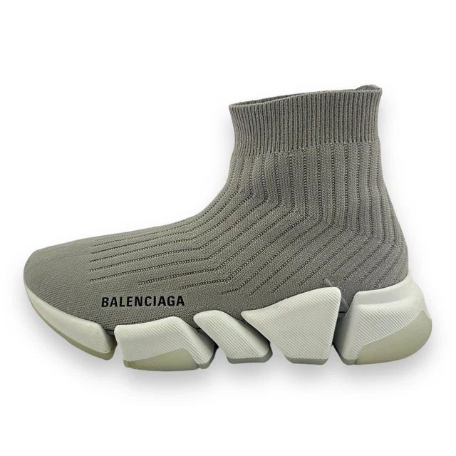 Balenciaga Speed 2.0 Women's Trainers Runner Grey/White Rib Sock UK 3 EU 36