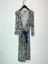 Fenn Wright Manson Multicolour Geometric Wrap Midi 3/4 Sleeve Dress UK 8