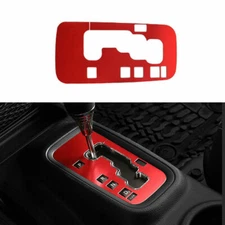 Center Gear Shift Panel Decoration Cover Trim For Jeep Wrangler JK 2011-2017 Red