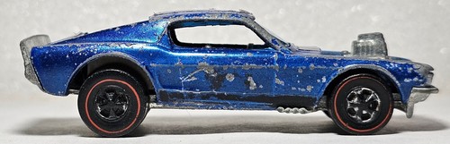 Vintage Hot Wheels Redlines Mustang Boss Hoss, Blue, 1971 Spoilers, Hong Kong - Picture 4 of 7