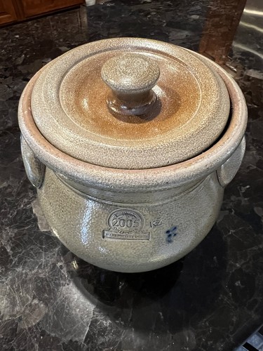 Rowe Pottery Works Historical Collection Ovoid Crock Lid 2005 Signed KZ - Picture 5 of 21