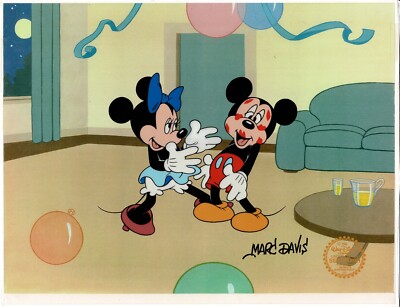 Mickey Mouse Minnie Mouse Walt Disney Serigraph Limited Cel