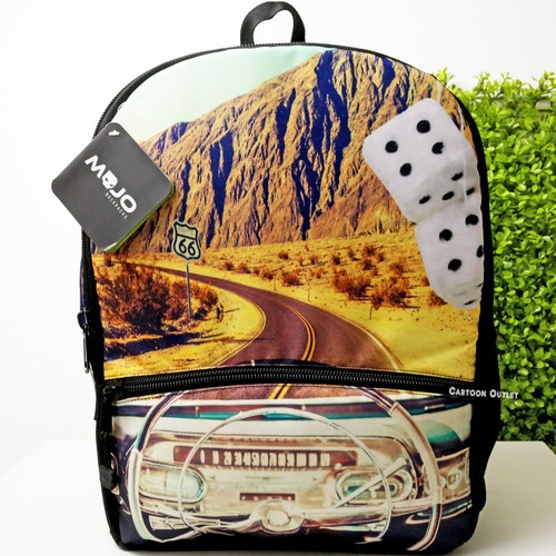 MOJO Cruisin Down Route 66 Backpack School Book Bag Travel Tote New - Picture 8 of 8